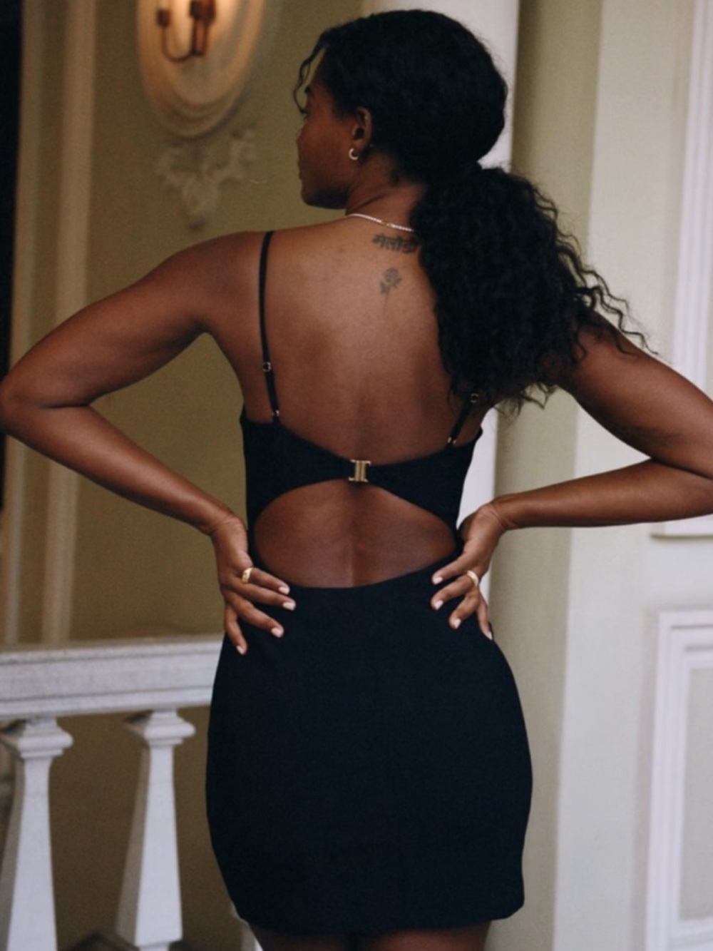 Corset Clasp Back Mini Dress
